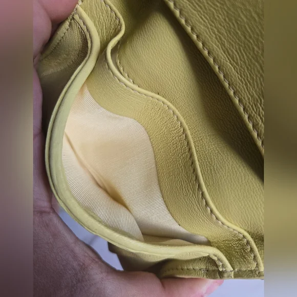 Alexander McQueen Yellow Saffiano Leather Trifold Wallet - Picture 12 of 16